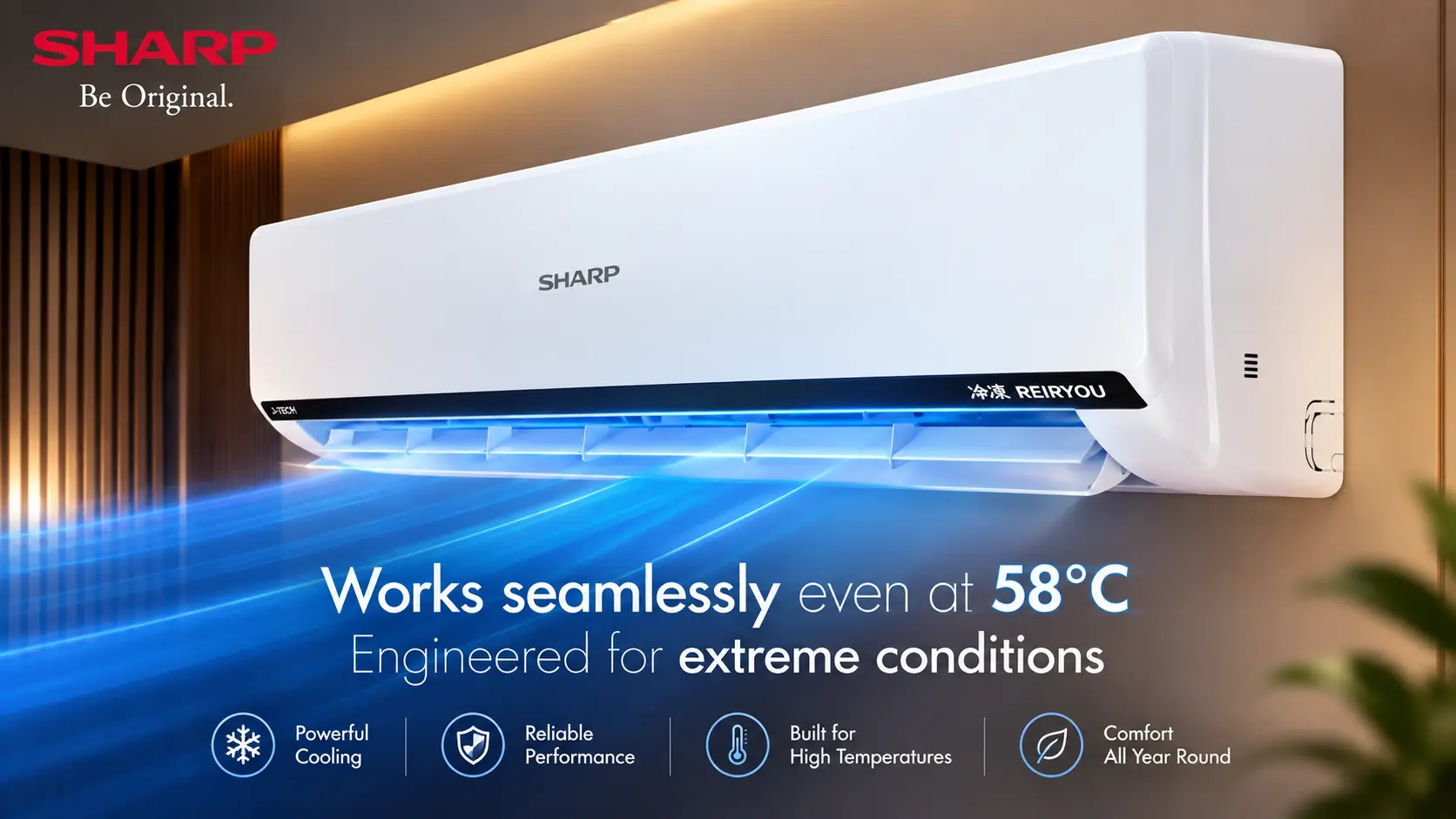 Sharp AC - Works Seamlessly at 58°C