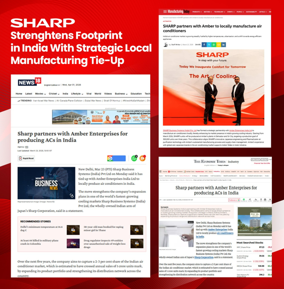 Sharp Strengthens Footprint in India