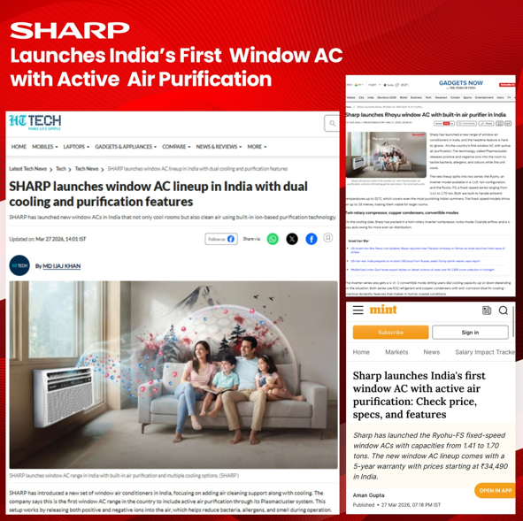 Sharp Launches India’s First Window AC with